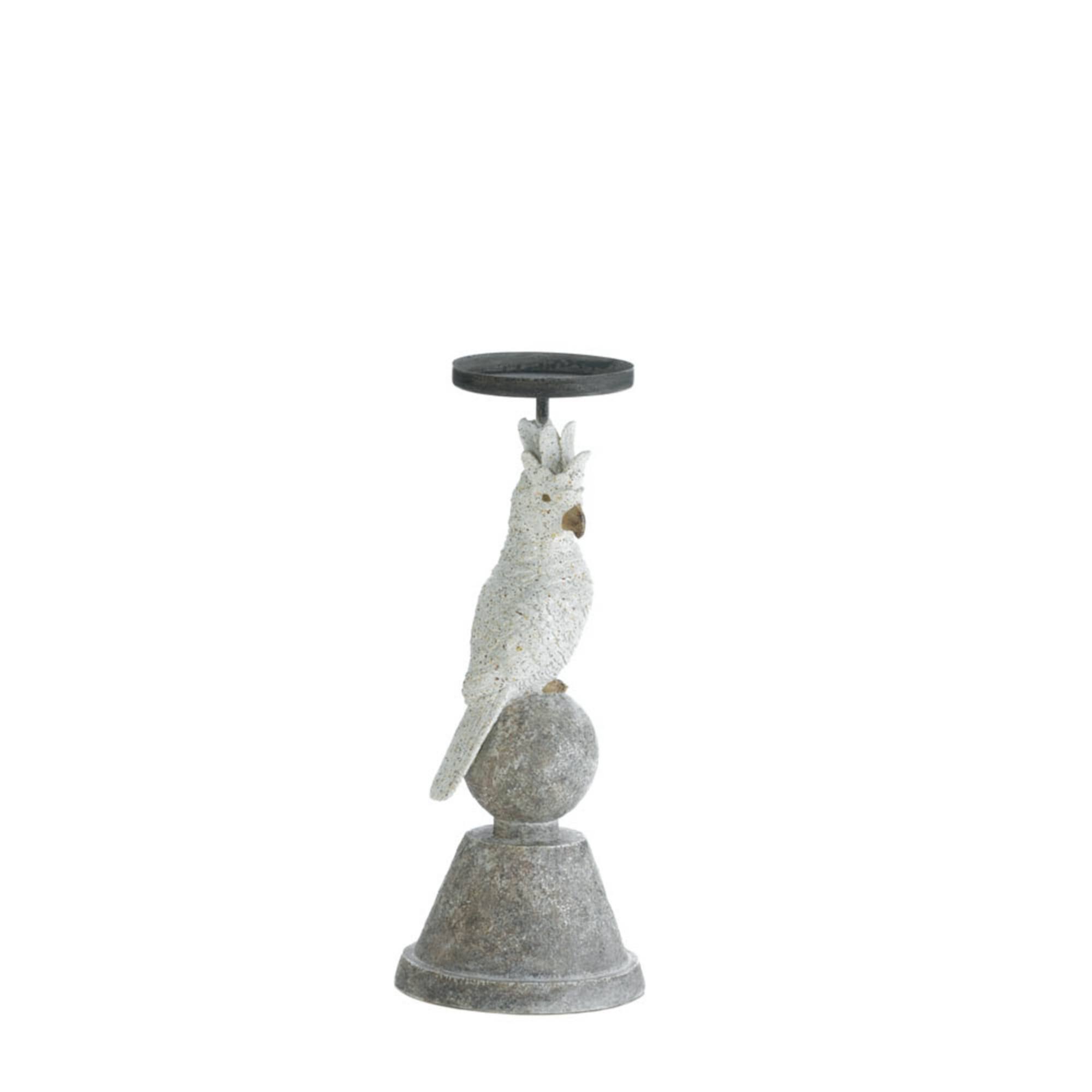 Slender Cockatoo Candleholder 4.5" x 4.5" x 11.25